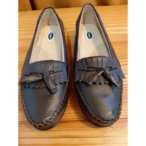 New dr scholls women shoes Brown Leather Loafers  7.5 Air Pillow Preppy